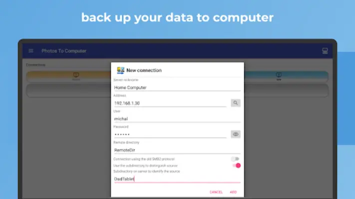 Photos To Computer android App screenshot 3